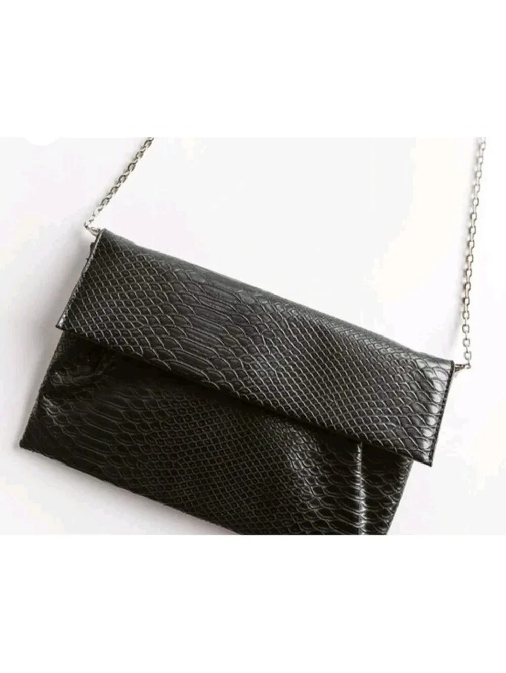 Simple Black Clutch - Glitzy Girlz